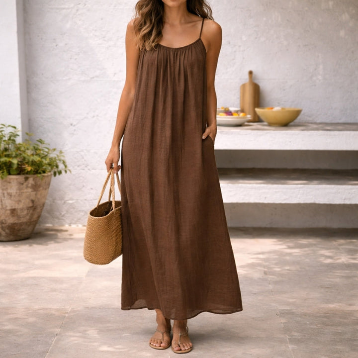 Trinidad | Women's Maxi Dress with Thin Straps and Loose Fit
