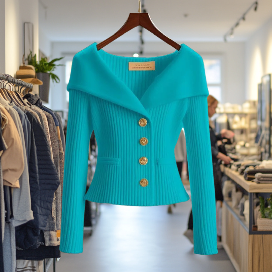 Daniela Women's Fashion Sweater with Buttons, view 7 - Elena Harper