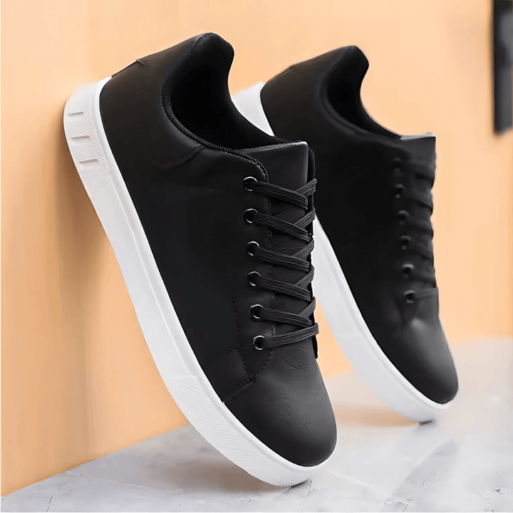 Ludion Leather Sneakers with Classic Lace Design, view 9 - Elena Harper
