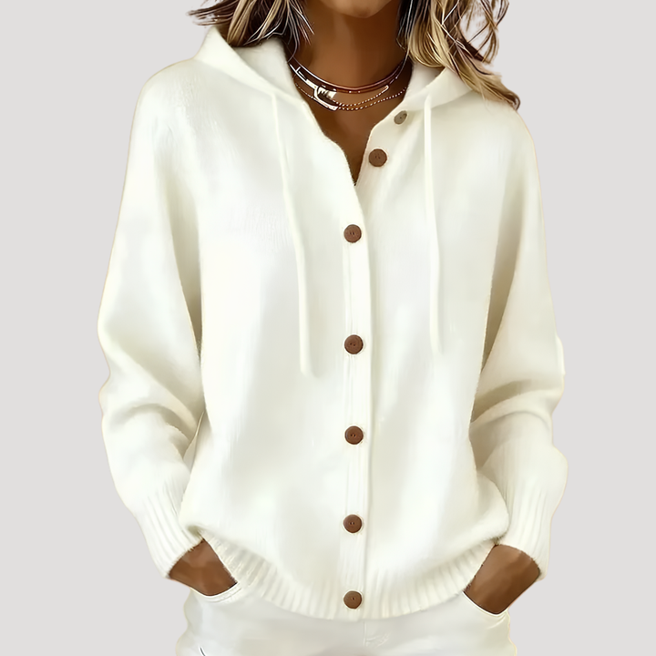 Casual Women's Knit Hoodie Cardigan
