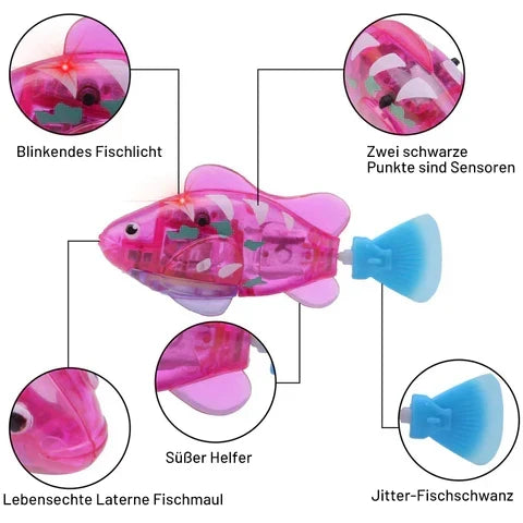 Pet's Interactive Floating Fish Water Toy for Cats & Dogs