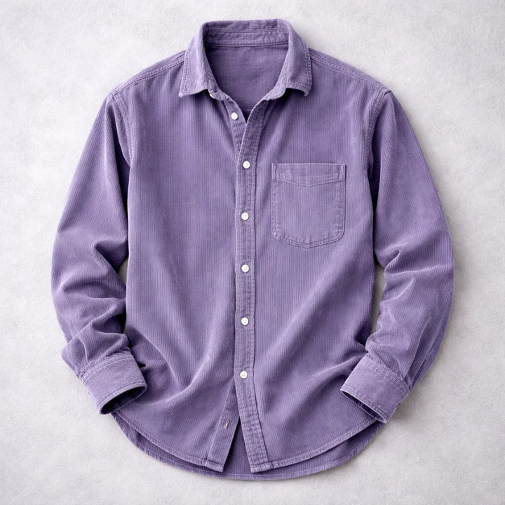 Classic Corduroy Shirt for Men - Elena Harper