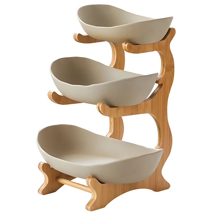 FruitTriad | Three-Tier Plastic Fruit Bowl