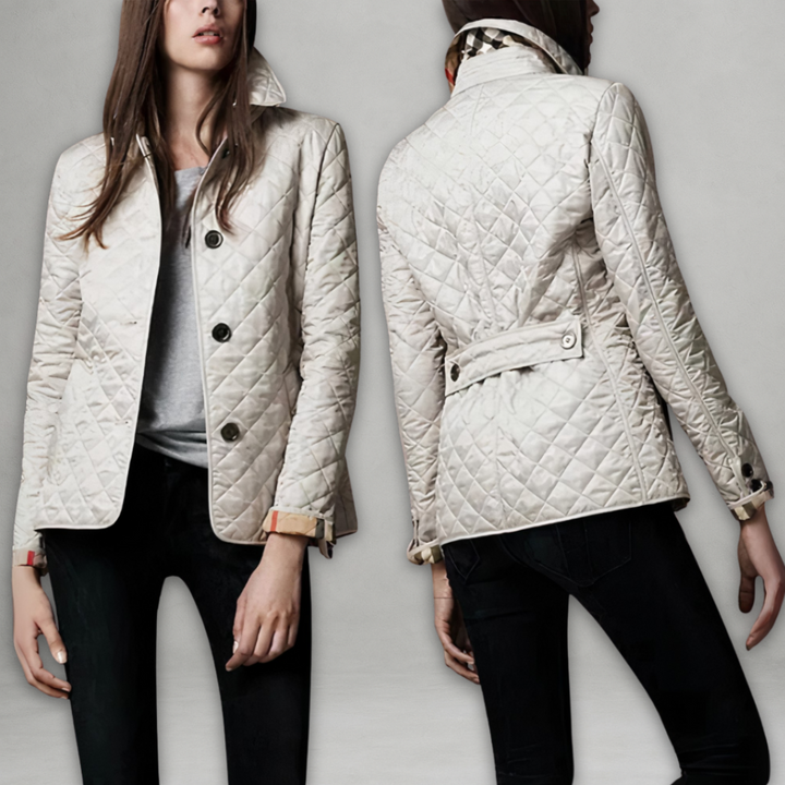 Sylvie - Elegant Quilted Checkered Jacket