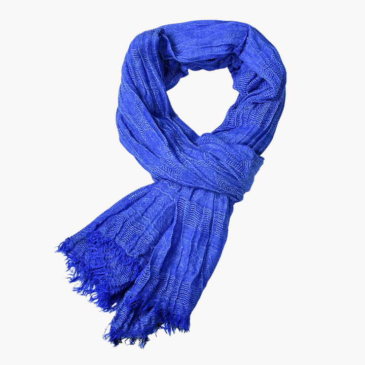 Yacine Cotton Linen Scarf, view 5 - Elena Harper