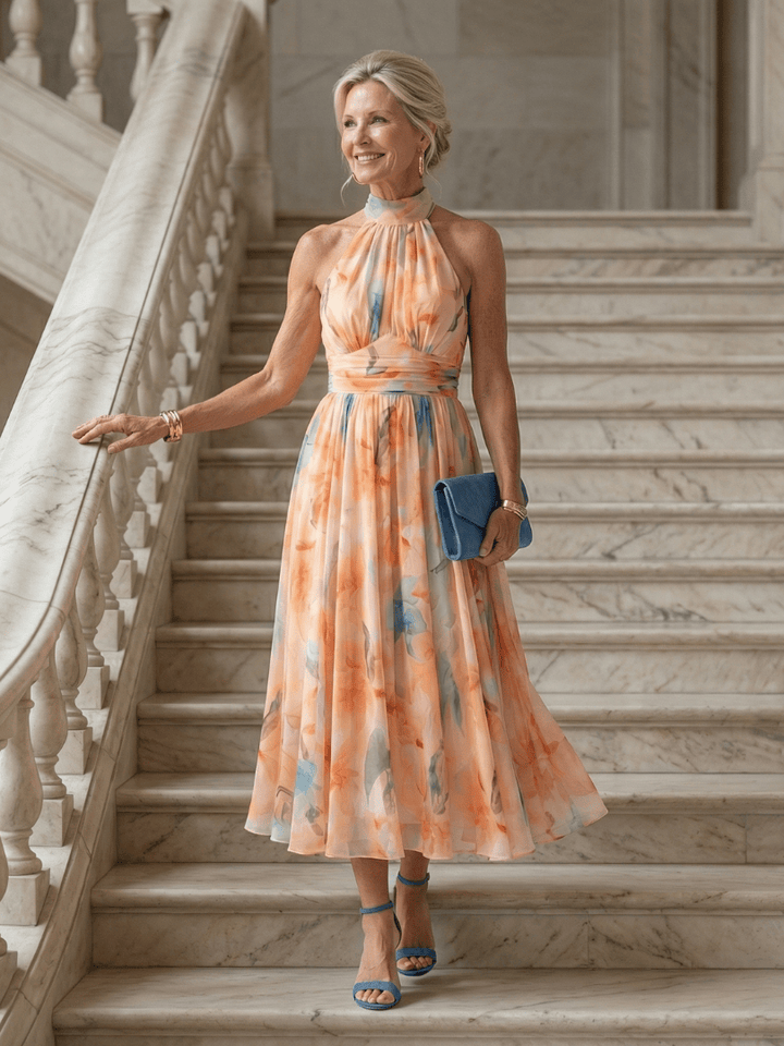 Elin™  |  Soft Halter Midi Dress