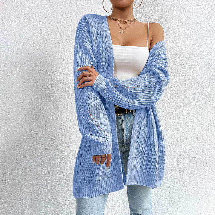 Casual Solid Color Knitted Cardigan