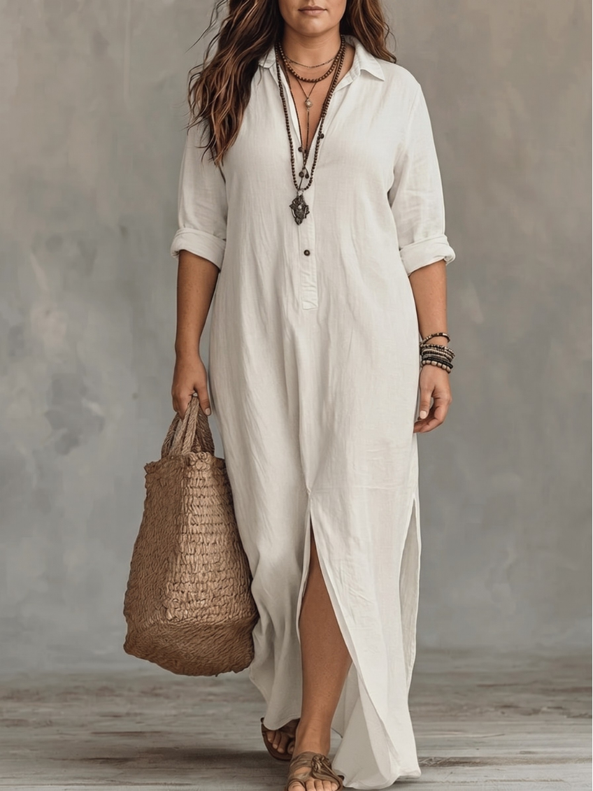 Emma & Rose Cape Town WILLOW™ elegant summer maxi dress shown in flowing fabric with a floral pattern and sleeveless design.