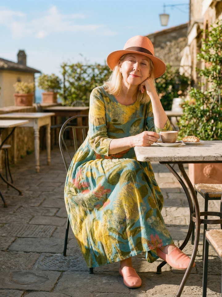 Galen™  |  Painted soft luxurious fabrics Dress