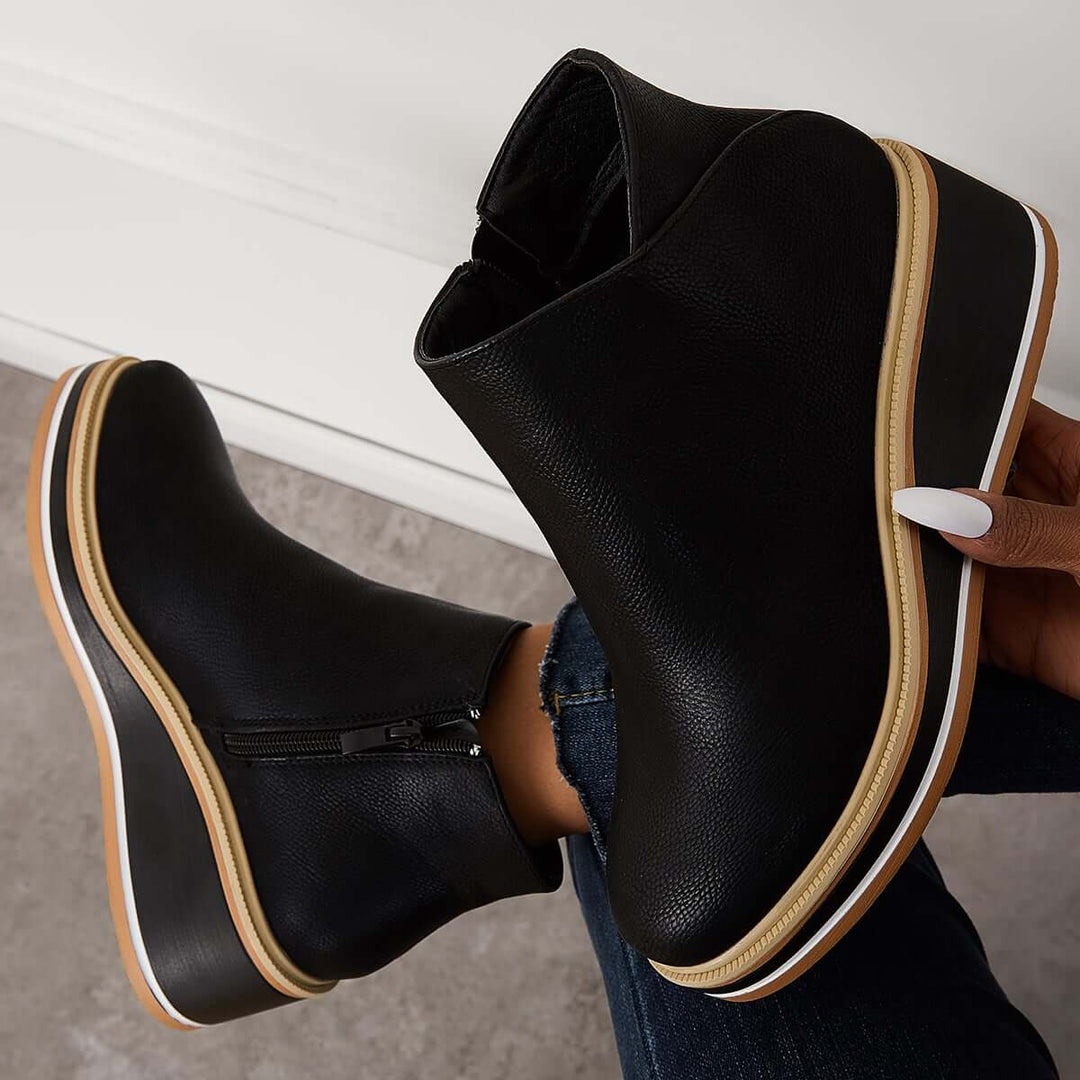 Chic Wedge Boots – Mila EB