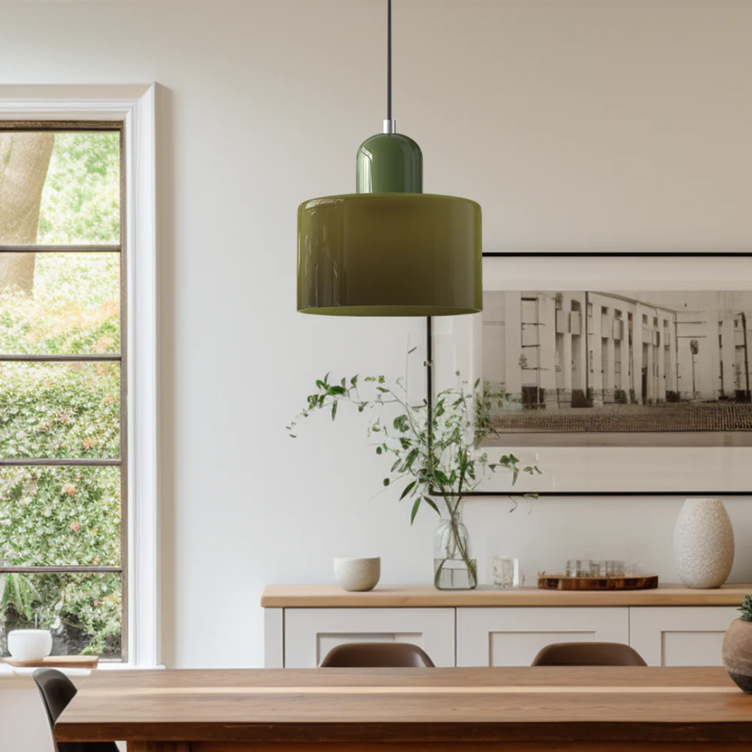 Retro Glass Pendant Lamp with Adjustable Cord