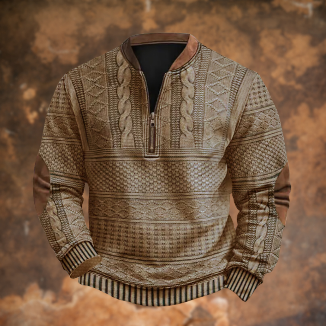 Sven | Men's Classic Winter Jacket with Zipper and Shearling Lining