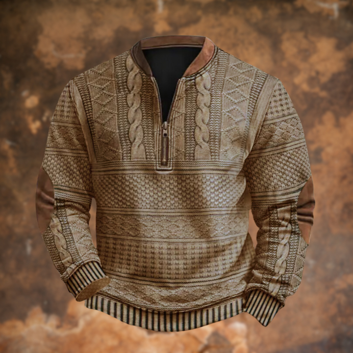 Sven | Men's Classic Winter Jacket with Zipper and Shearling Lining