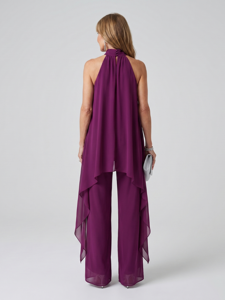Bearim Halter Neck Asymmetric Tunic Set - Elena Harper