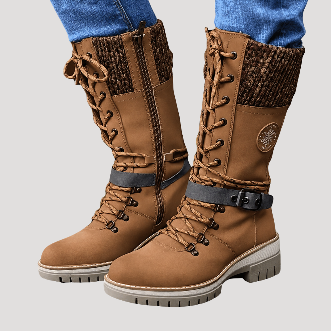 Women's Mid-Calf Winter Lace-Up Boots