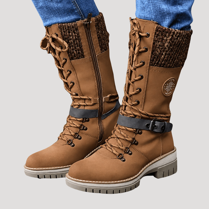 Women's Mid-Calf Winter Lace-Up Boots