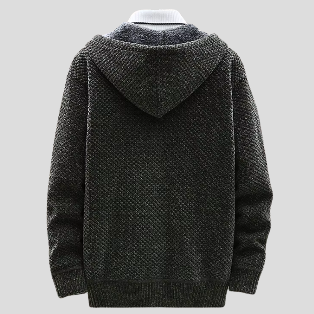 Beckett – Textured Knit Fleece Hoodie