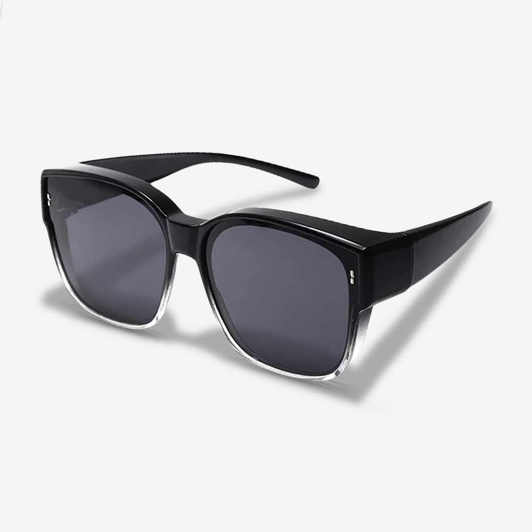 ClipShades Elegant Overlay Sunglasses for Glasses Wearers, view 5 - Elena Harper