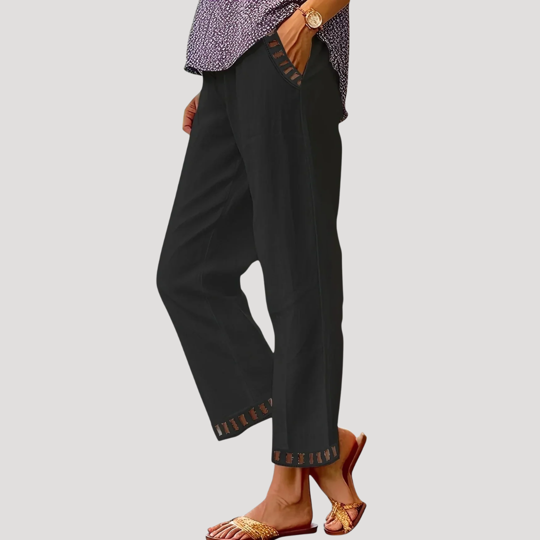 Women's Comfort Straight Pants with Pockets