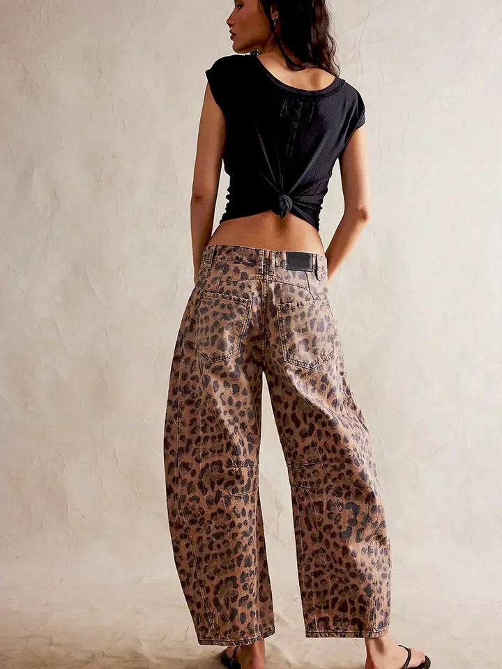 Gabriela | Women's Printed Wide-Leg Jeans