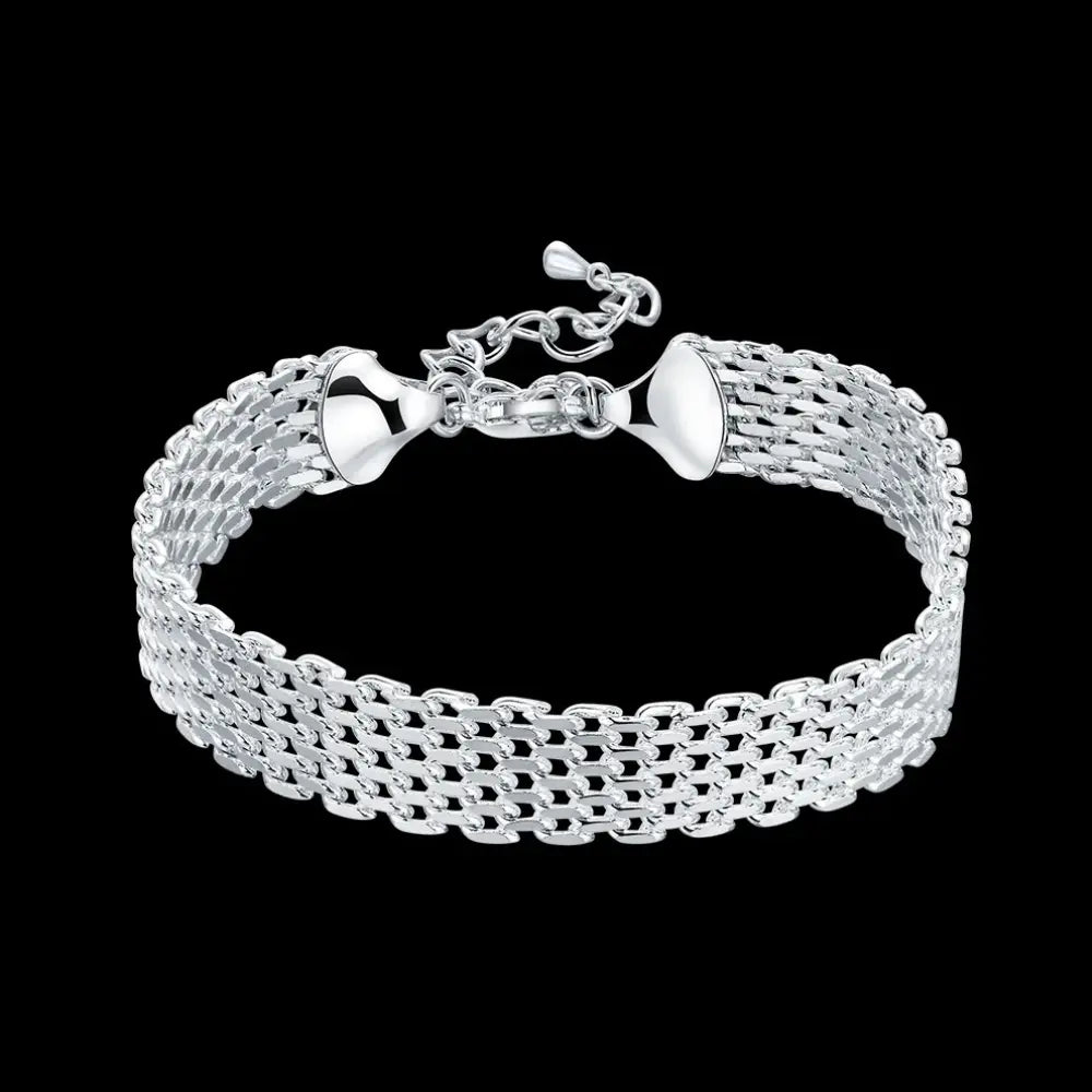 Women's 925 Sterling Silver Chain Bracelet - 5 Styles