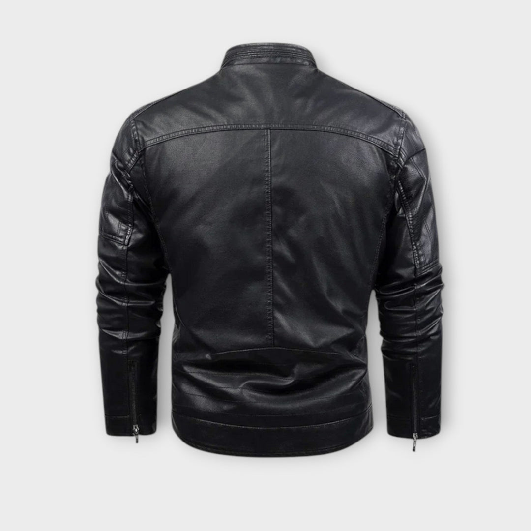LAURENT MONACO | RETRO FLEECE-LINED LEATHER JACKET
