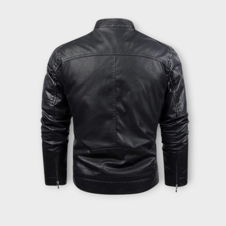 LAURENT MONACO | RETRO FLEECE-LINED LEATHER JACKET
