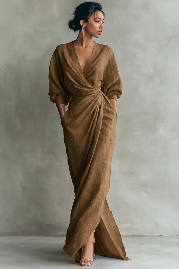 Nina™ | Stylish Wrap Maxi Dress