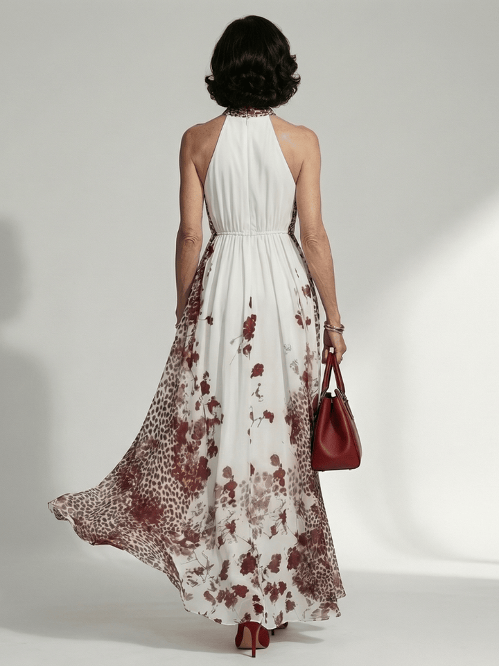 Emma & Rose Cape Town Orlune™ pleated white maxi dress with flowing fabric and elegant design, perfect for summer occasions.