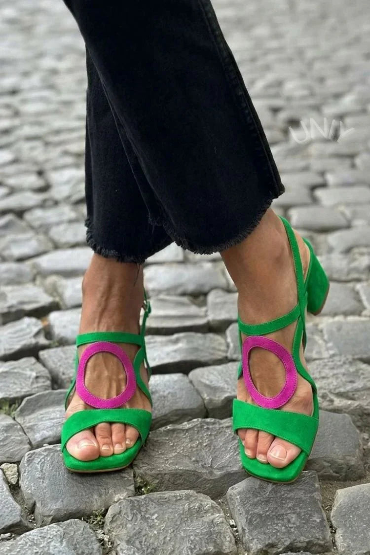 Ebianna Stylish High Heeled Sandals in Suede Look, view 2 - Elena Harper