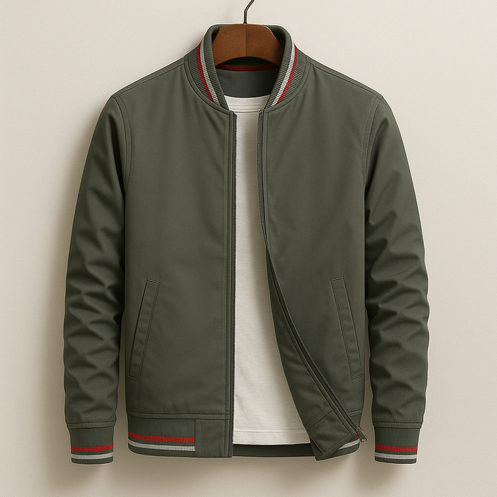 Wilson™ | Elegant Striped Bomber Jacket