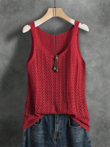 Gigliola Airy Knit Blouse, view 9 - Elena Harper