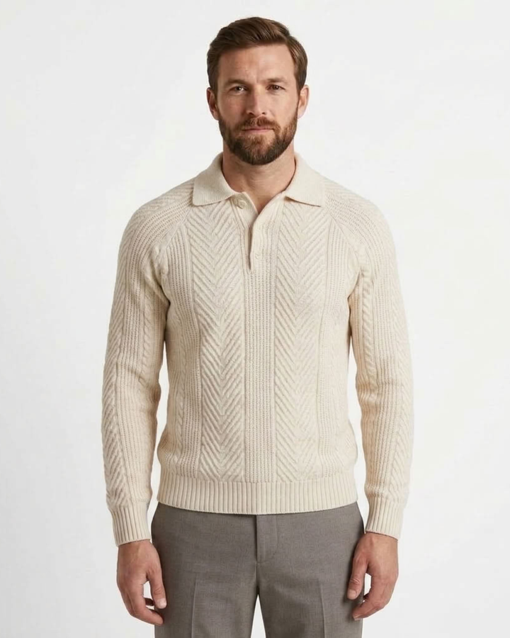 Textured Slim Fit Pullover For Men
