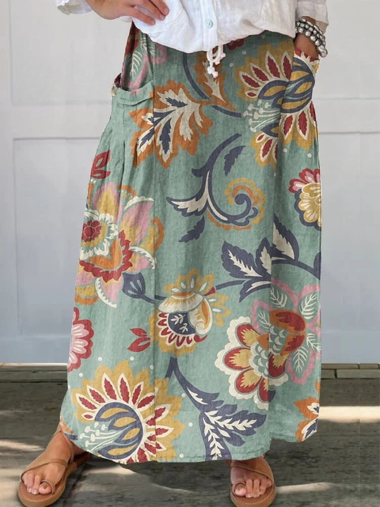 Skirt with Wildflower Pockets