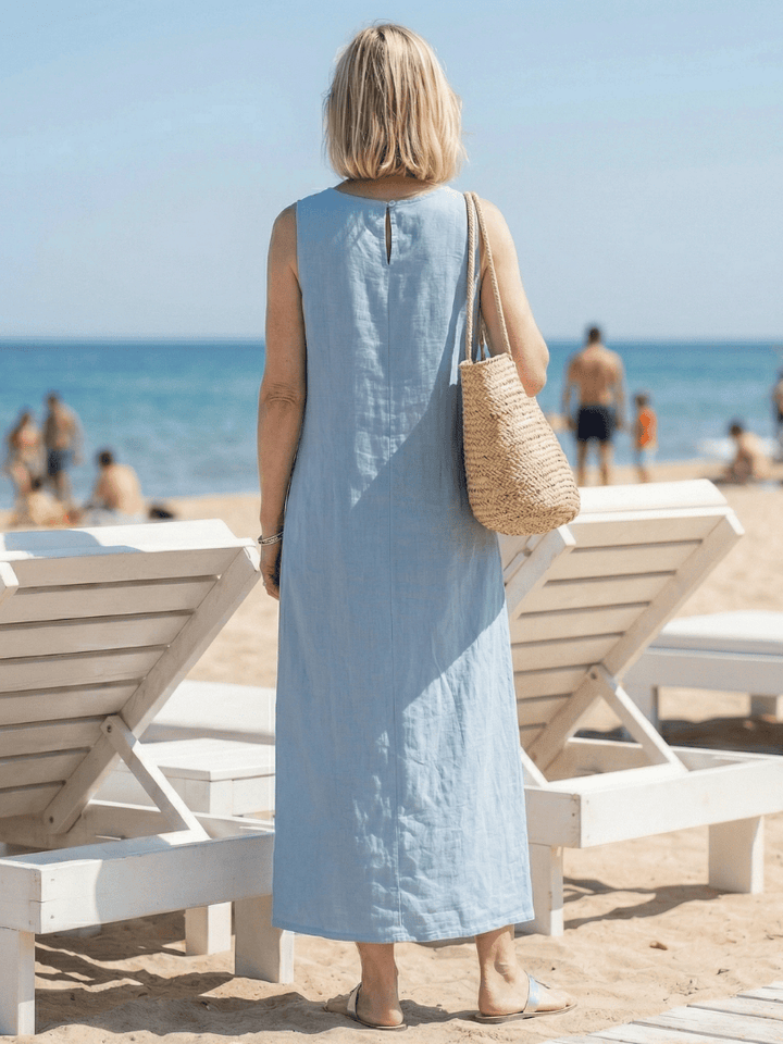 Zerina™ Easy Fall Midi Dress by Emma & Rose Cape Town, featuring a stylish fall-inspired design and flowing fabric.