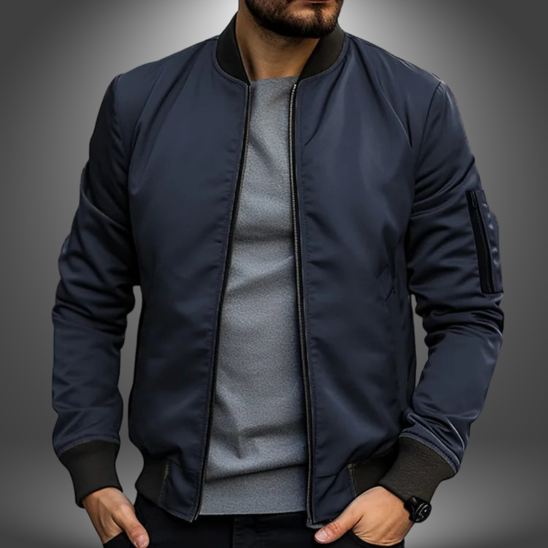 LAURENT MONACO | CLASSIC ZIP BOMBER JACKET FOR MEN