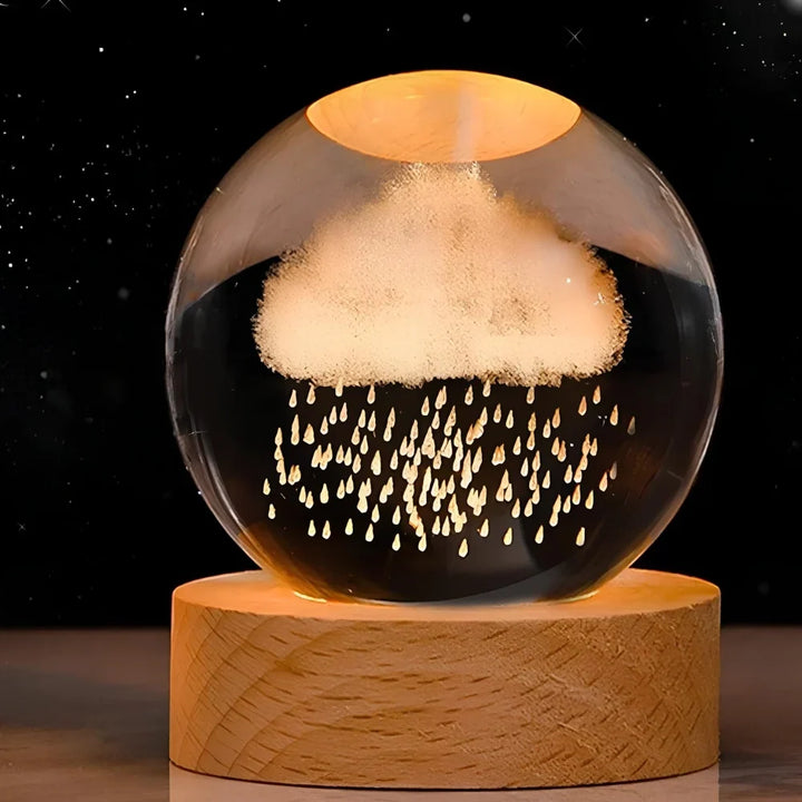 Glowing Crystal Ball with 3D Engraving Night Light