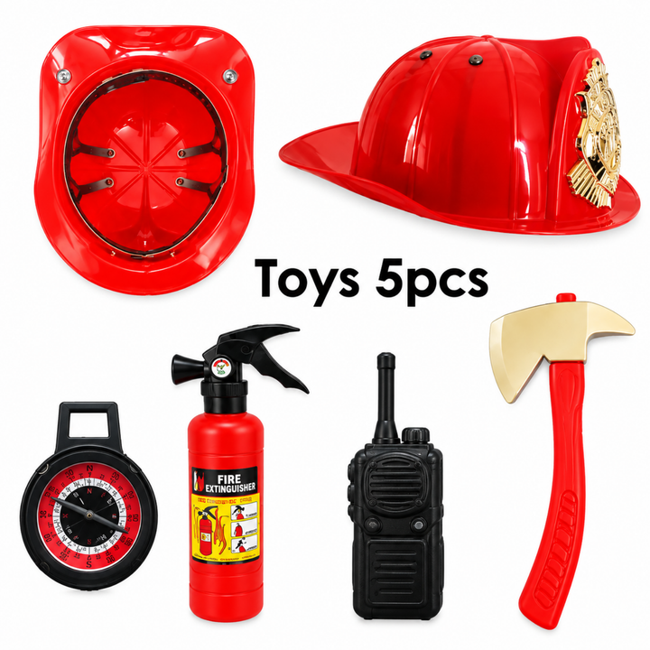 Kids Firefighter Costume Set with Helmet and Accessories