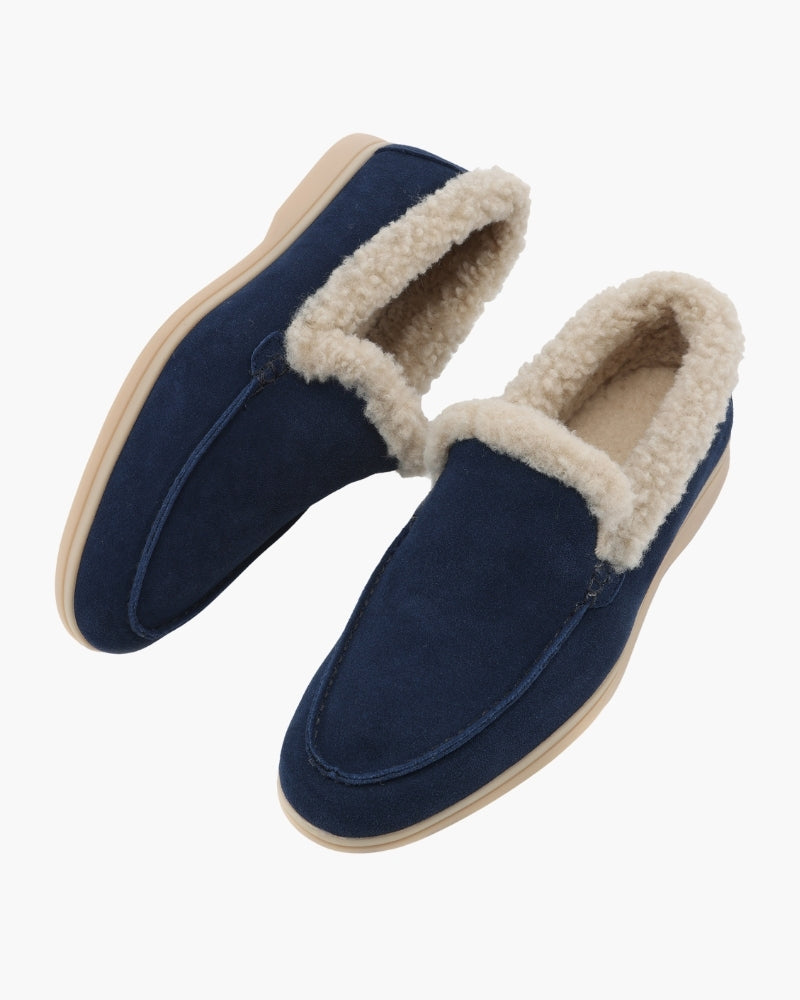 Fur-Lined Premium Loafers, view 3 - Elena Harper