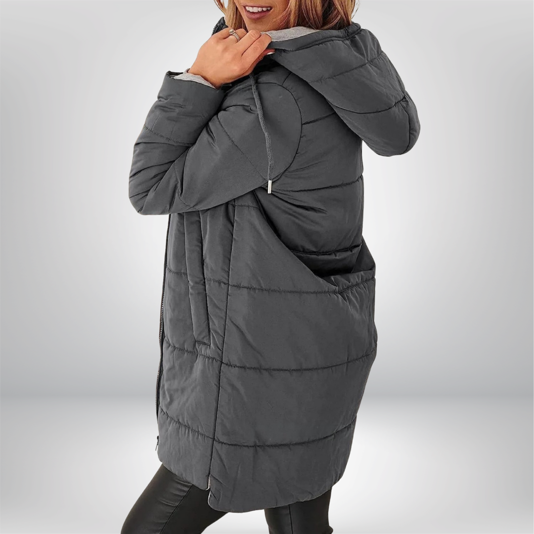 Gwyn Winter-Proof Down Jacket with High Thermal Insulation, view 6 - Elena Harper