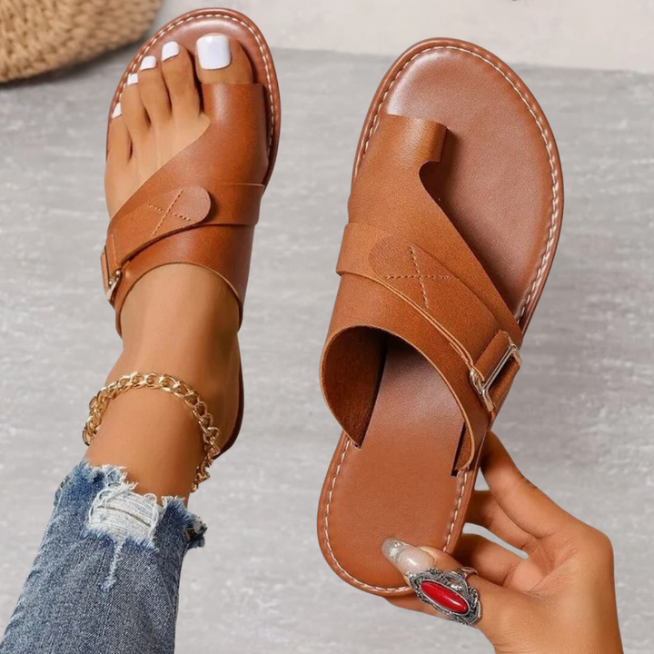 Rosalind Cushioned Comfort Sandals, view 2 - Elena Harper