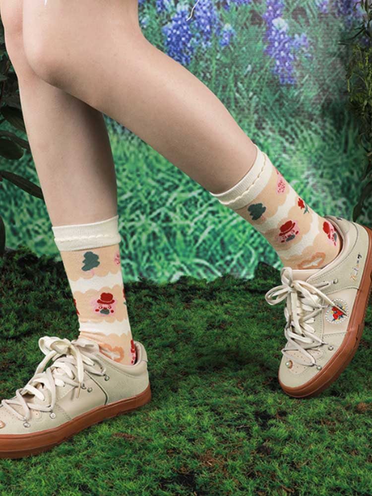 Cute Bunny Mid-Calf Socks