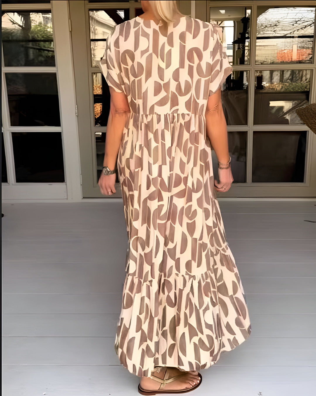 Colette Fluid Dress with V-Neck - Elena Harper