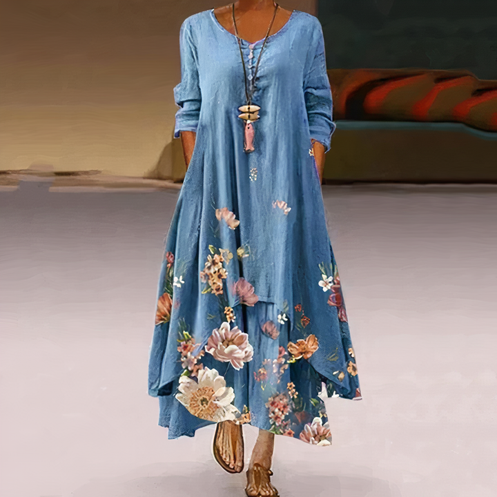 Flor Elegant Dress, view 4 - Elena Harper