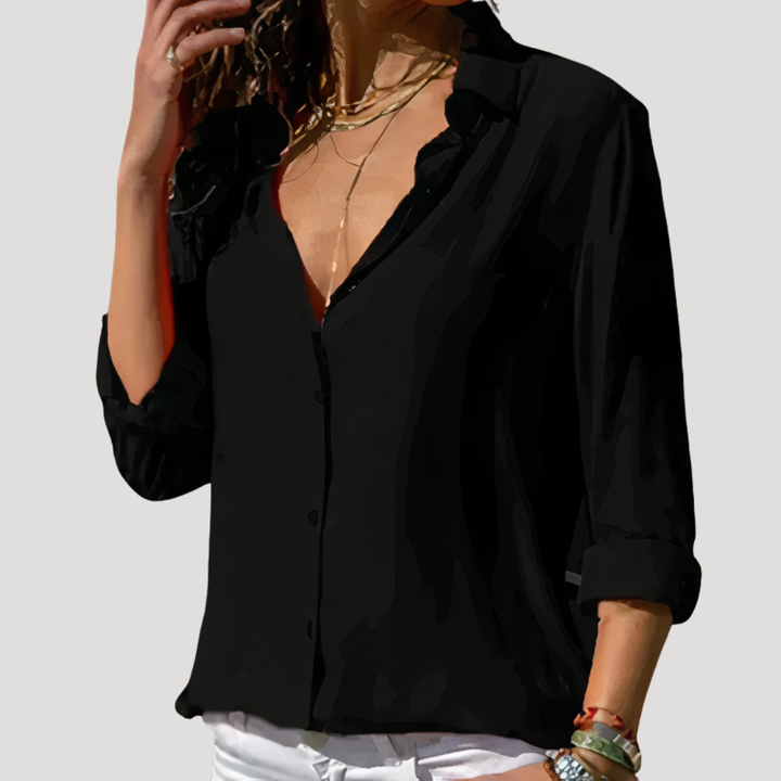 Fluid and Elegant Long Sleeve Blouse