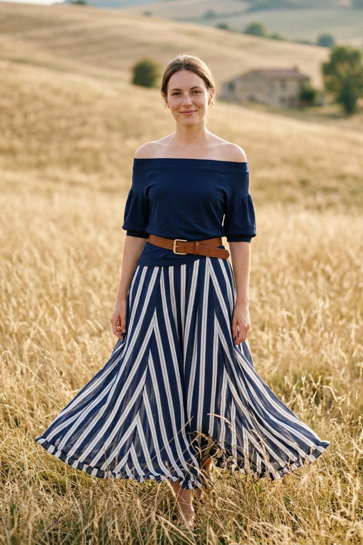 Women's Two-Piece Top & Skirt Set, view 4 - Elena Harper