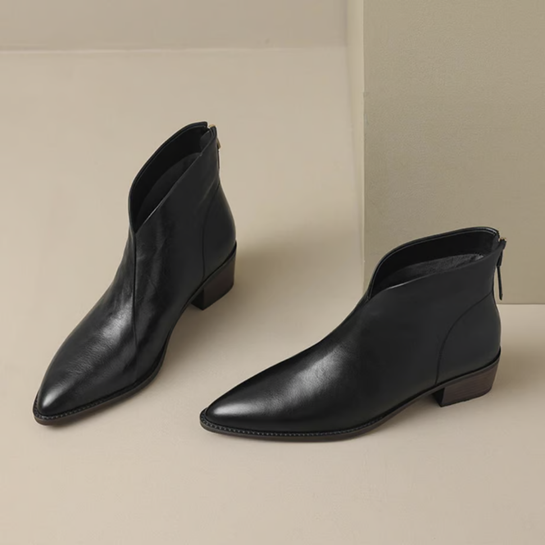 Eirae™ | Modern Leather Ankle Boots