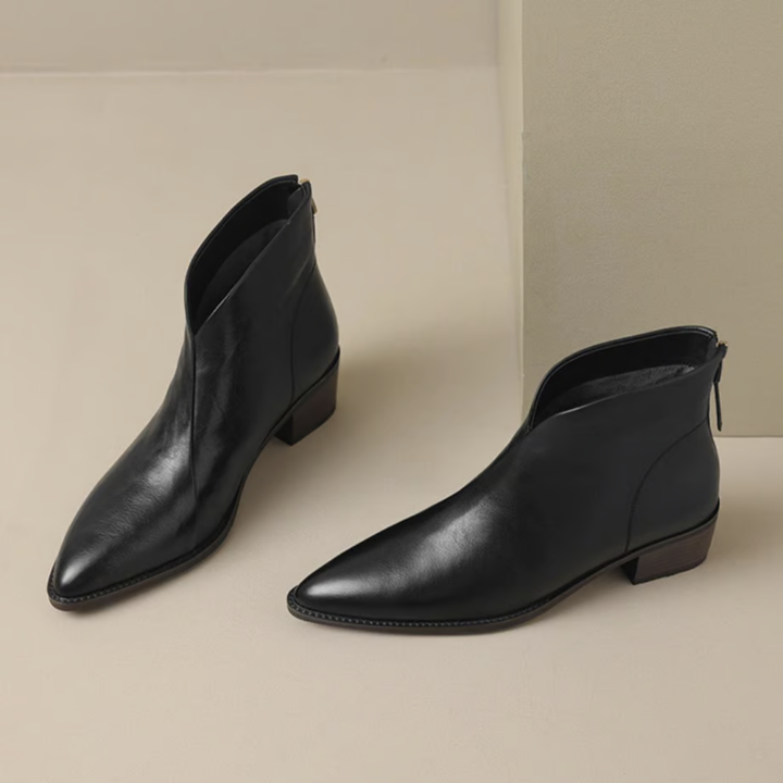 Eirae™ | Modern Leather Ankle Boots