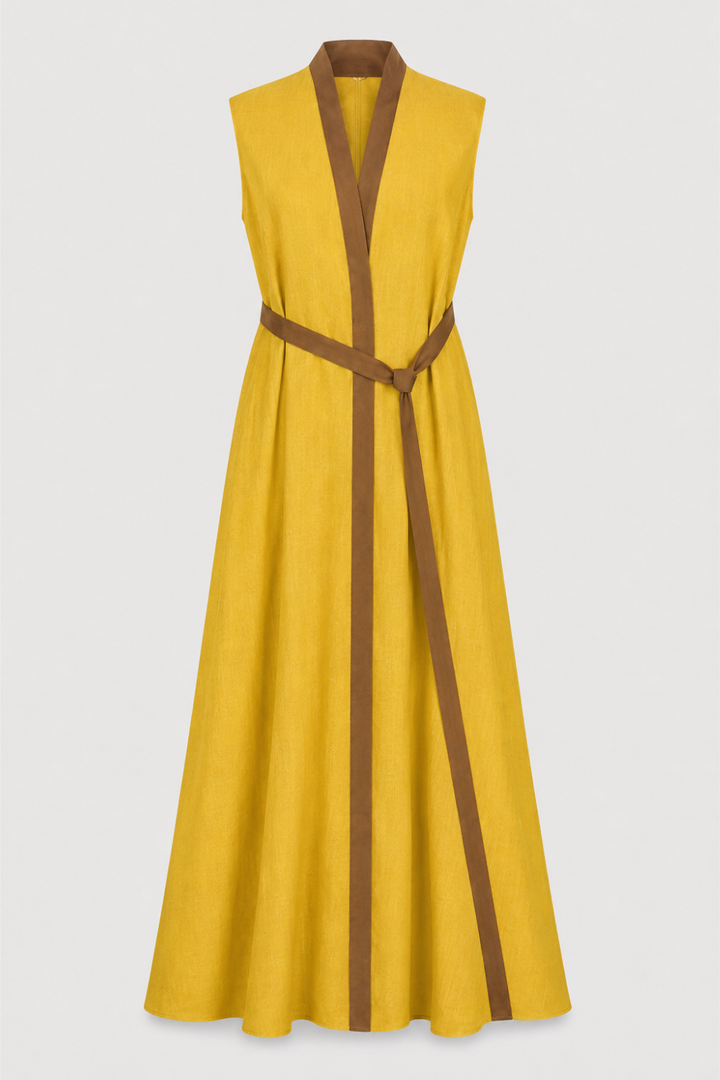 Women's Maxi Dress Contrast | Sleeveless