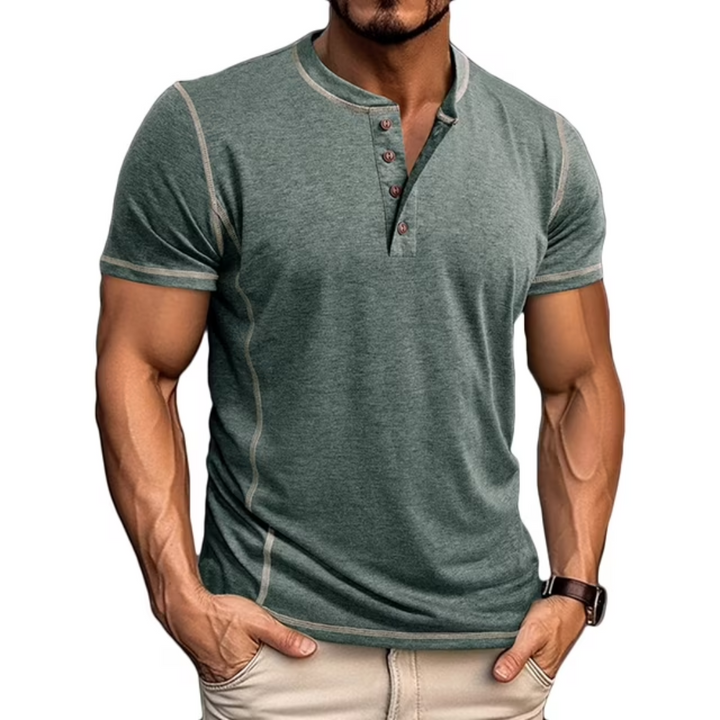 LAURENT MONACO | HENLEY T-SHIRT FOR MEN